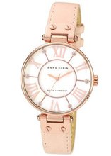 Anne Klein 10/9918RGLP Leather Rose Gold-Tone Pink Leather Dress