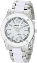 Anne Klein 109181WTSV Silver-Tone and White Plastic Dress
