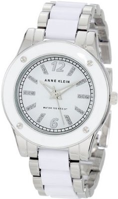 Anne Klein 109181WTSV Silver-Tone and White Plastic Dress