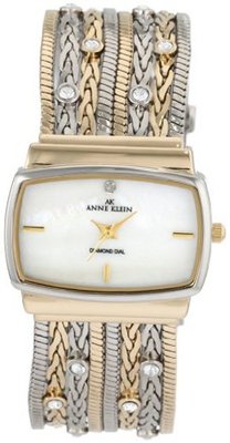 Anne Klein 109271MPTT Swarovski Crystal Accented Two-Tone Multi-Chain Bracelet