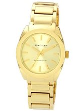 Anne Klein AK/1060CHGB Round Gold Tone