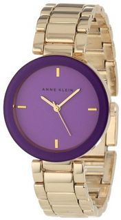 Anne Klein AK/1290PRGB Purple Crystal Gold-Tone Bracelet
