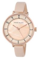 Anne Klein AK/1406RGLP Easy-to-Read Dial Rose Gold-Tone and Blush Pink Leather