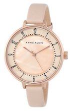 Anne Klein AK/1406RGLP Easy-to-Read Dial Rose Gold-Tone and Blush Pink Leather