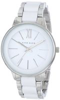 Anne Klein AK/1413WTSV Silver-Tone White Dial Bracelet