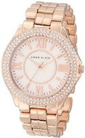 Anne Klein AK/1430RMRG Swarovski Crystal Accented Rose Gold-Tone Bracelet