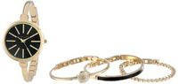 Anne Klein AK/1470GBST Gold-Tone and Bracelet Set