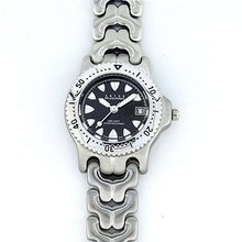 ANTON RUSANO Silver-Tone Quartz with Black Dial. Model AR-2015W