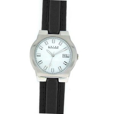 ANTON RUSANO Silver-tone Round Faced with White Dial. Model: AR-1007M