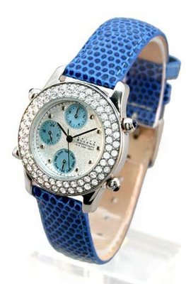 uAnton Rusano ANTON RUSANO Blue Chronograph with Crystal Embossed Bezel. Model: AR2046W 