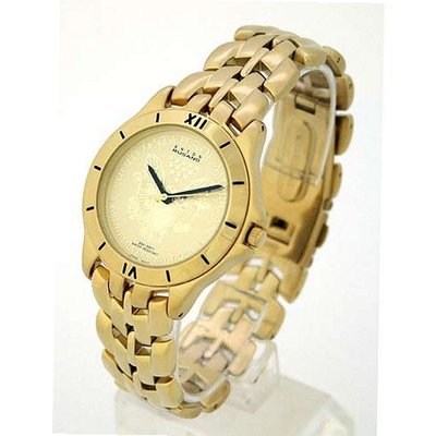 uAnton Rusano ANTON RUSANO Gold-tone Coin Faced Quartz . Model AR-1023M 