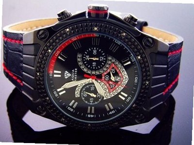 Aqua Master 50mm Labi 12 Diamonds Black Case