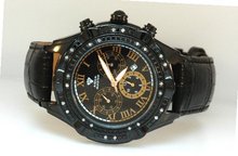 Aqua Master Diamond Black PVD case 0.15ctw Orange Dial