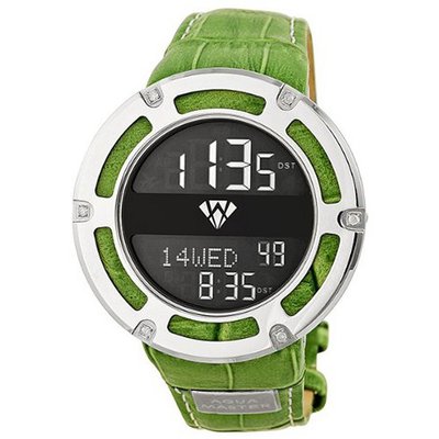 Aqua Master Diamond Green Leather D6