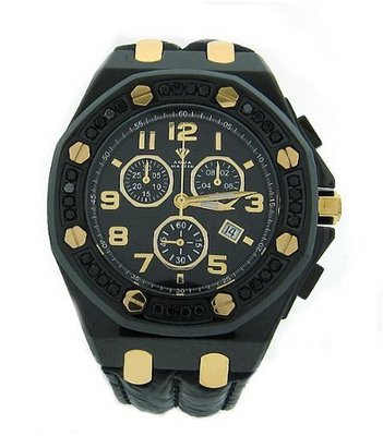 Aqua Master Explorer LUX 1.50 Ct Black Diamond Yellow Black W 325B