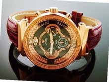 Aqua Master Lady 40mm Round 12 Diamond Rose Gold Case Balck Face