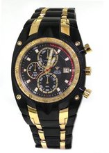 Aqua Master Quartz Chronograph 0.24 Ct Diamond Two Tone Black Case