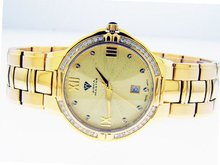 Aqua Master Swiss 40mm 1.00ct 40 PCS Diamonds Yellow Gold Case