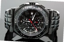 Aqua Master Swiss Made Black Sports Diamond 0.12ctw