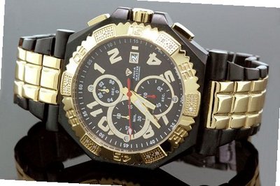 Aqua Master Swiss Made Two Tone Yellow Gold Diamond 0.12ctw