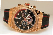 Aqua Master Yellow Gold Diamond Red Accent Dial