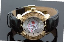 Aqua Master Yellow Gold Poker Face Diamond