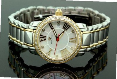 Ladies Classic Diamond Aqua Master Two Tone w319d