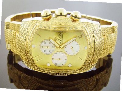 New Aqua Master 20 Diamonds Yellow Gold Tone Bubble Loop