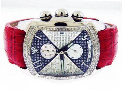 New Aqua Master Bubble Loop 1.25ct Diamond Silver and Blue Face