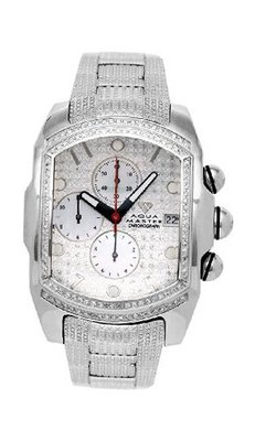 NEW! Aqua Master Medium Rectangular Bubble Loop Two-Row Diamond , 1.25 ctw