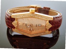 New Swiss Movt Aqua Master w/  1.50ct 136 Diamonds Rose Gold Case