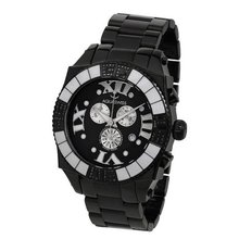 Aquasiss 62XGB001 Swissport Diamond Chronograph Black Ion Stainless Steel Case Black Stainless Steel Strap