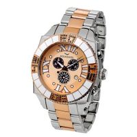 Aquasiss 62XGB003 Swissport Diamond Chronograph Two Tone Rose Gold Plated Stainless Steel Case and Band