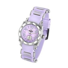 Aquaswiss 62LD014 Swissport Ladies Flower with Diamonds Purple Rubber Strap