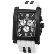Aquaswiss 64XG012 Chronograph Black Stainless Steel Case White Silicon Strap XL