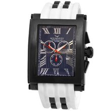 Aquaswiss 64XG013 Chronograph Black Stainless Steel Case White Silicon Strap XL