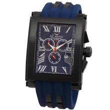 Aquaswiss 64XG014 Chronograph Black Stainless Steel Case Blue Silicon Strap XL