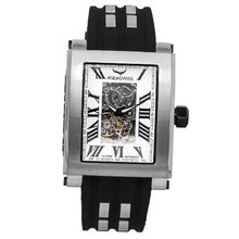 Aquaswiss 64XGA002 Automatic Tanc Silver Case Black Silicon Strap Man's