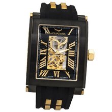 Aquaswiss 64XGA005 Automatic Tanc Black Ion Case Black Silicon Strap Man's