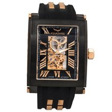 Aquaswiss 64XGA006 Automatic Tanc Black Ion Case Black Silicon Strap Man's