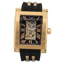 Aquaswiss 64XGA008 Automatic Tanc Gold Tone Case Black Silicon Strap Man's