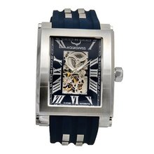 Aquaswiss 64XGA010 Automatic Tanc Silver Case Blue Silicon Strap Man's