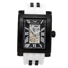 Aquaswiss 64XGA011 Automatic Tanc Black Ion Case White Silicon Strap Man's