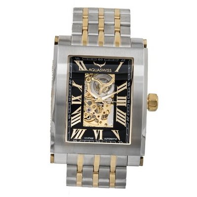 Aquaswiss 64XGAS004 Automatic Tanc Two Tone Stainless Steel Case and Band Man's