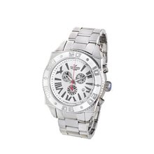 Aquaswiss Chronograph Swiss Quartz Large 50 MM White Dial Stainless Steel Day Date #62XG0220