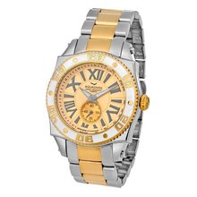 Aquaswiss Swiss Quartz 44 MM Gold Dial Stainless Steel Gold Ion White Bezel 62G0082