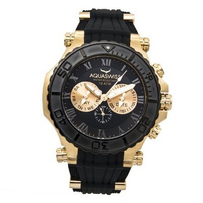 uAquaSwiss Aquaswiss 39G5006 Bolt Multifunction Swiss Gold Tone Stainless Steel Case 