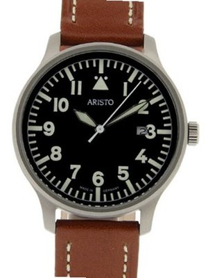 Aristo 3H84 Quartz Aviator Style with Sandblasted Case