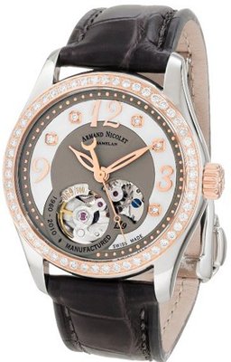 Armand Nicolet 8653D-GN-P953GR8 LL9 Limited Edition Two-Toned Classic Automatic With Diamonds On Bezel