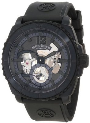 Armand Nicolet T619N-NR-G9610 L09 Limited Edition D.L.C. Black Titanium Hand-Wind Sport